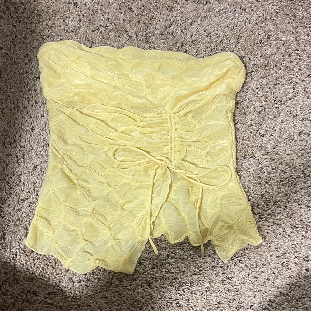 Urban Outfitters Yellow Textured Tank Top